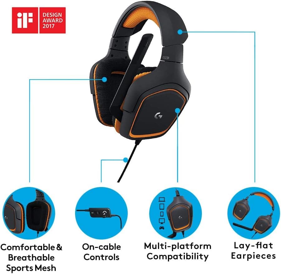 هدفون گیمینگ Logitech G231 Prodigy Gaming Headset — تصویر ۳