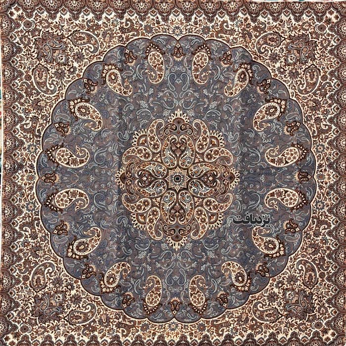 رومیزی ترمه طوسی مدل شاه پسند ابعاد 1 در 1