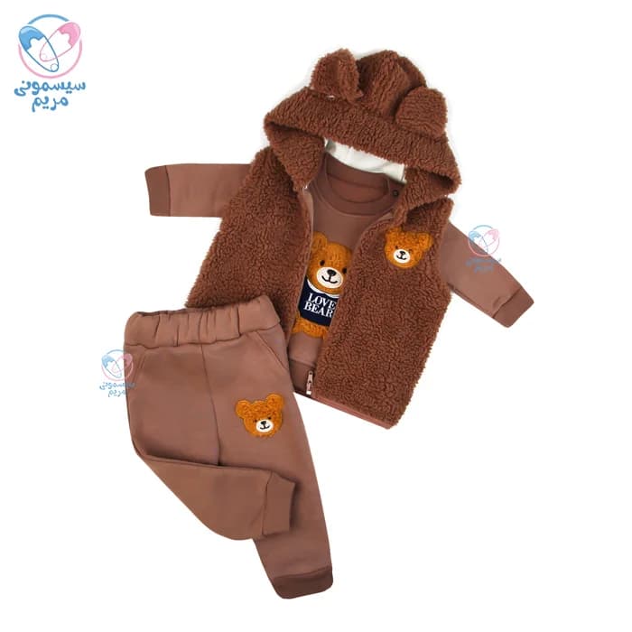 ست سه تیکه وست بلوز و شلوار تدی مرات بیبی Murat baby 129324