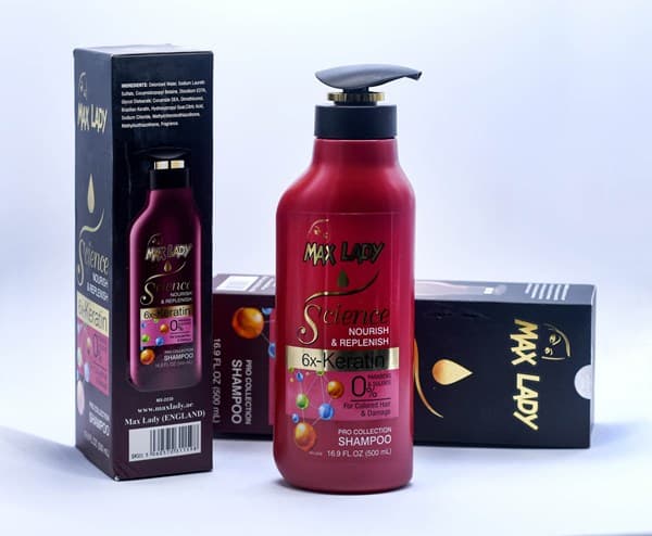 شامپو کراتین مکس لیدی مخصوص مو های رنگ شده MAX LADY — تصویر ۳