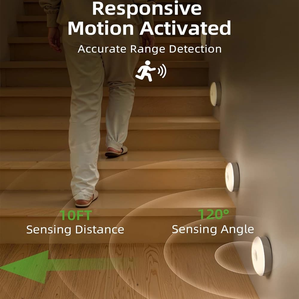 چراغ ال ای دی سنسور دار حرکتی ایزولو پک 6 تایی مدل EZVALO Led Motion Sensor Light EZL2415A — تصویر ۷
