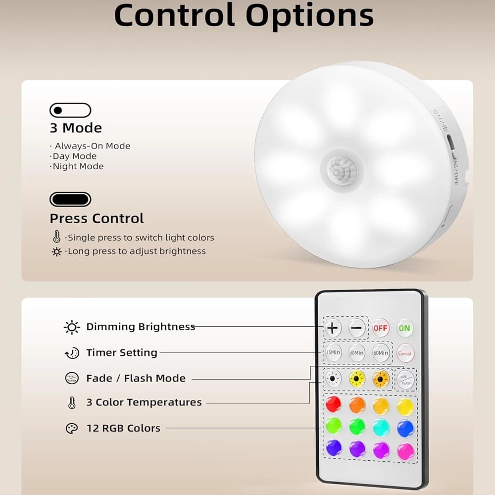 چراغ ال ای دی سنسور دار حرکتی ایزولو پک 6 تایی مدل EZVALO Led Motion Sensor Light EZL2415A — تصویر ۵