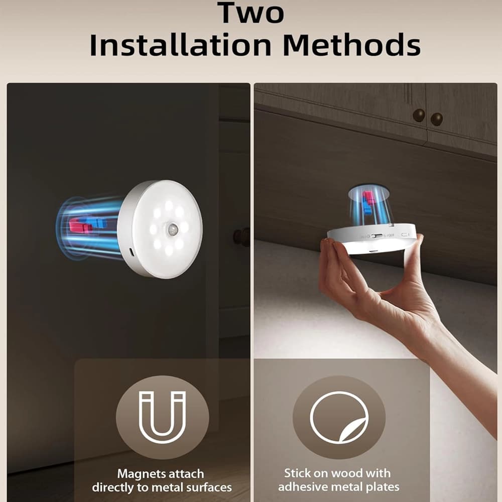 چراغ ال ای دی سنسور دار حرکتی ایزولو پک 6 تایی مدل EZVALO Led Motion Sensor Light EZL2415A — تصویر ۶