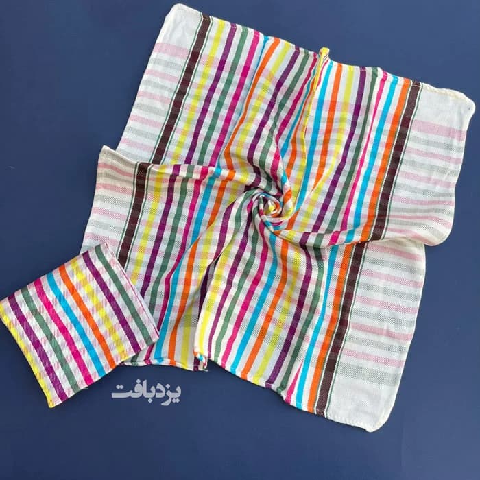 دستمال تنظیف نخی یزدی چهارخانه 50*50