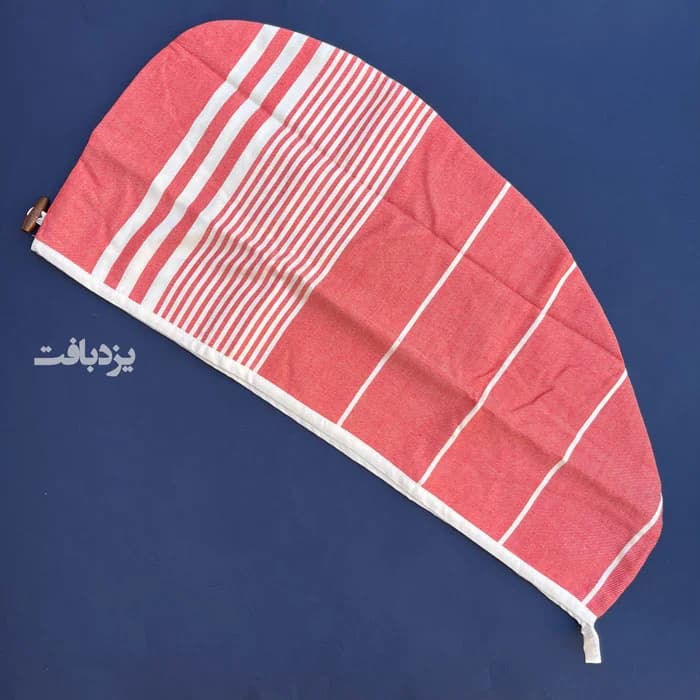 کلاه حمام هندی نخی ممتاز رنگ قرمز — تصویر ۳
