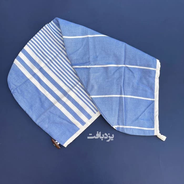 کلاه حمام هندی نخی ممتاز رنگ آبی تیره — تصویر ۲