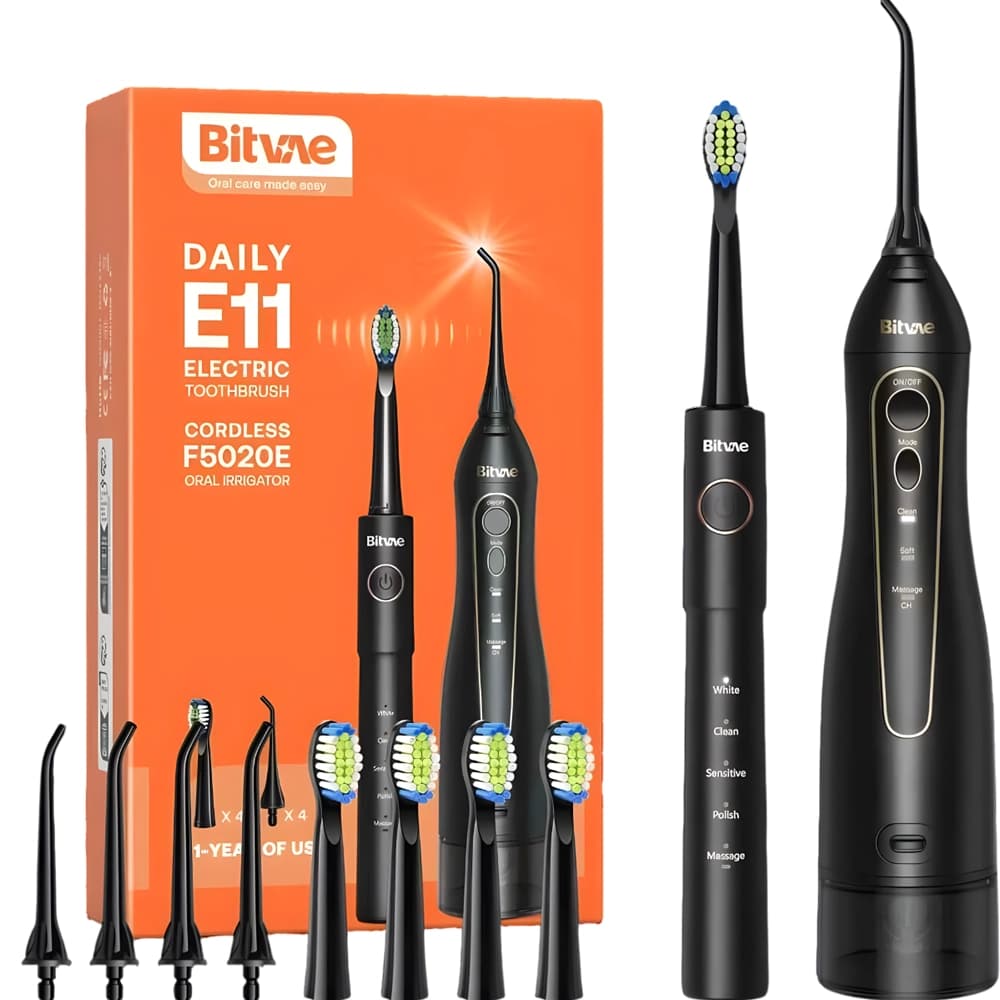 مسواک برقی و واترجت بیتوی مدل Bitvae Water Flosser Electric Toothbrush Combo E11 — تصویر ۲