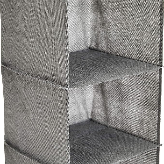 نظم دهنده کمد لباس Amazonbasics 6-Tier Hanging Shelf Closet Storage Organizer — تصویر ۵