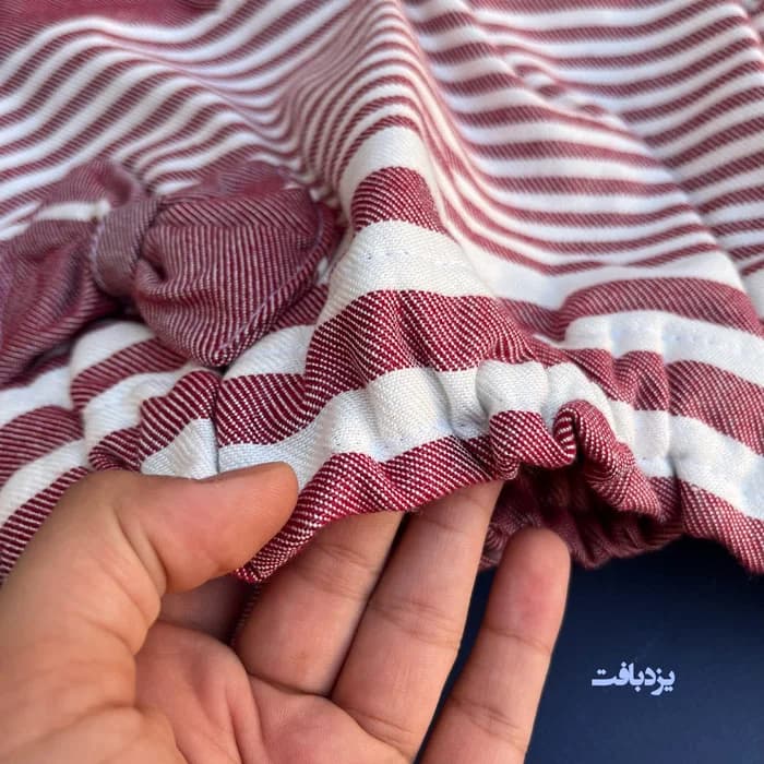 کلاه حمام نخی یزدی دو لایه کشی رنگ زرشکی — تصویر ۴