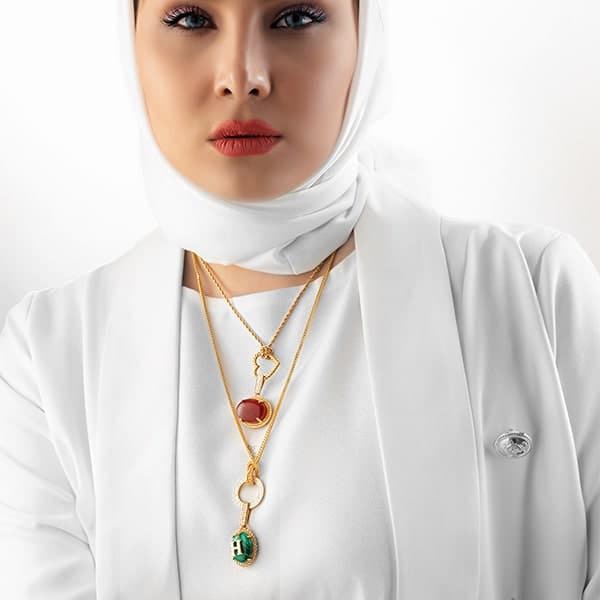 آویز جواهر زنانه وقار عقیق — تصویر ۳