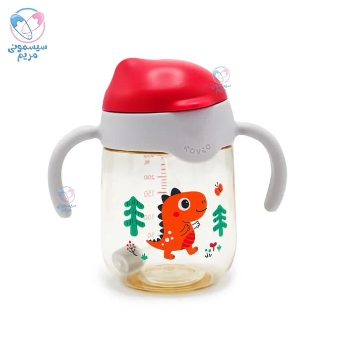 لیوان دسته دار نی دار 250 میل رووکو دایناسور Rovco 10682
