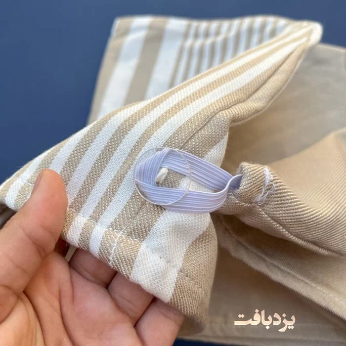 کلاه حمام هندی نخی رنگ کرم — تصویر ۴