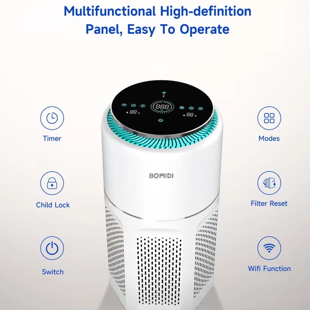 دستگاه تصفيه هوا هوشمند شيائومی مدل Bomidi Air Purifier AP01 — تصویر ۳