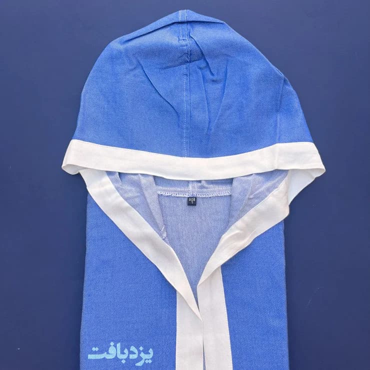 حوله تن پوش کودک نخی یزدی رنگ آبی تیره