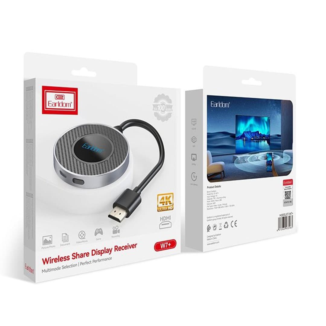 دانگل hdmi وایرلس انتقال تصویر ارلدام مدل Earldom W7+ — تصویر ۵