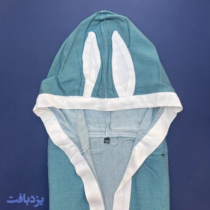 حوله تن پوش کودک نخی یزدی رنگ سبز کله غازی