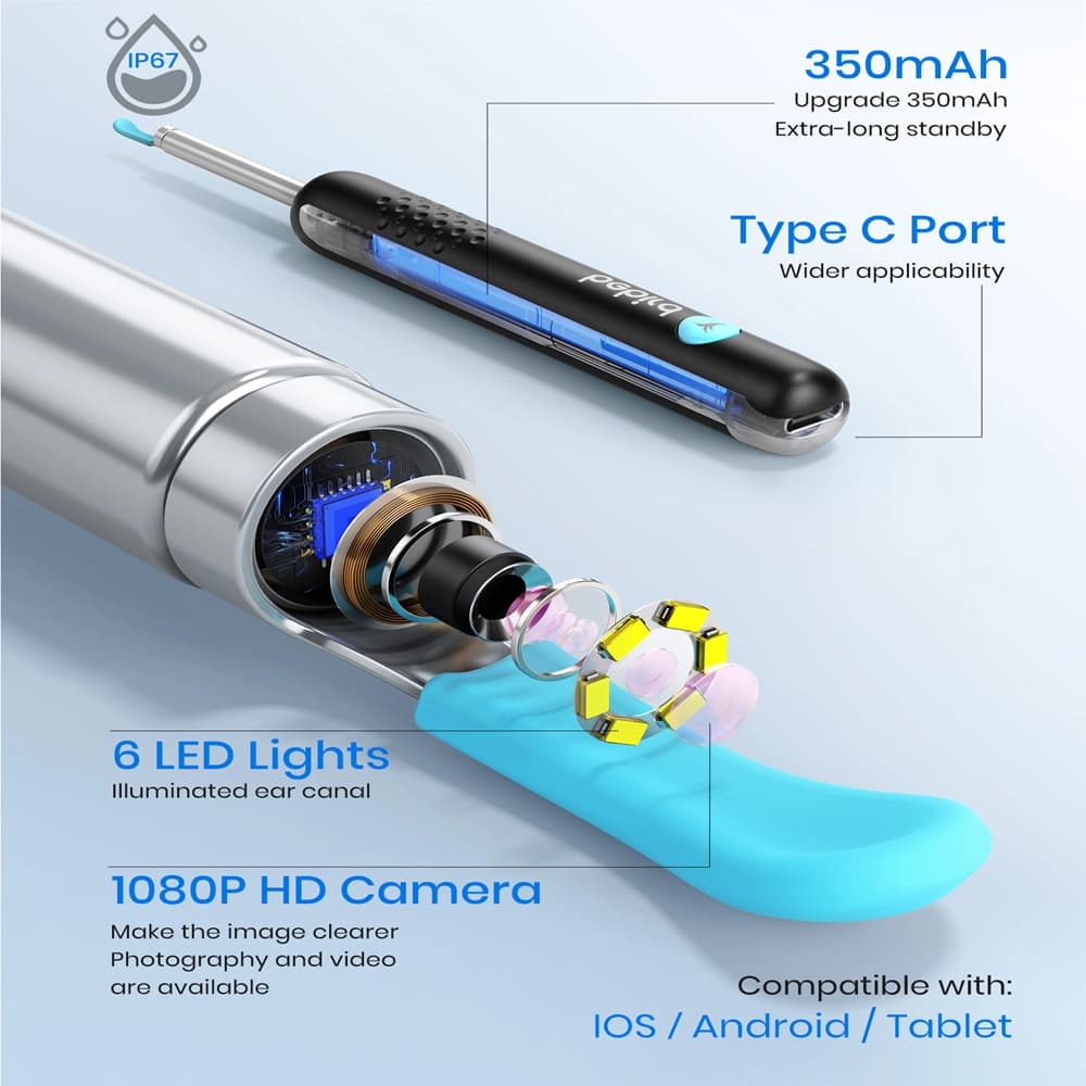 گوش پاک کن هوشمند شیائومی مدل Bebird Smart Visual Ear Cleaning R1 — تصویر ۳