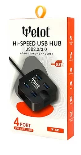 هاب 4 پورت USB3.0 WELOT W-H43 — تصویر ۲