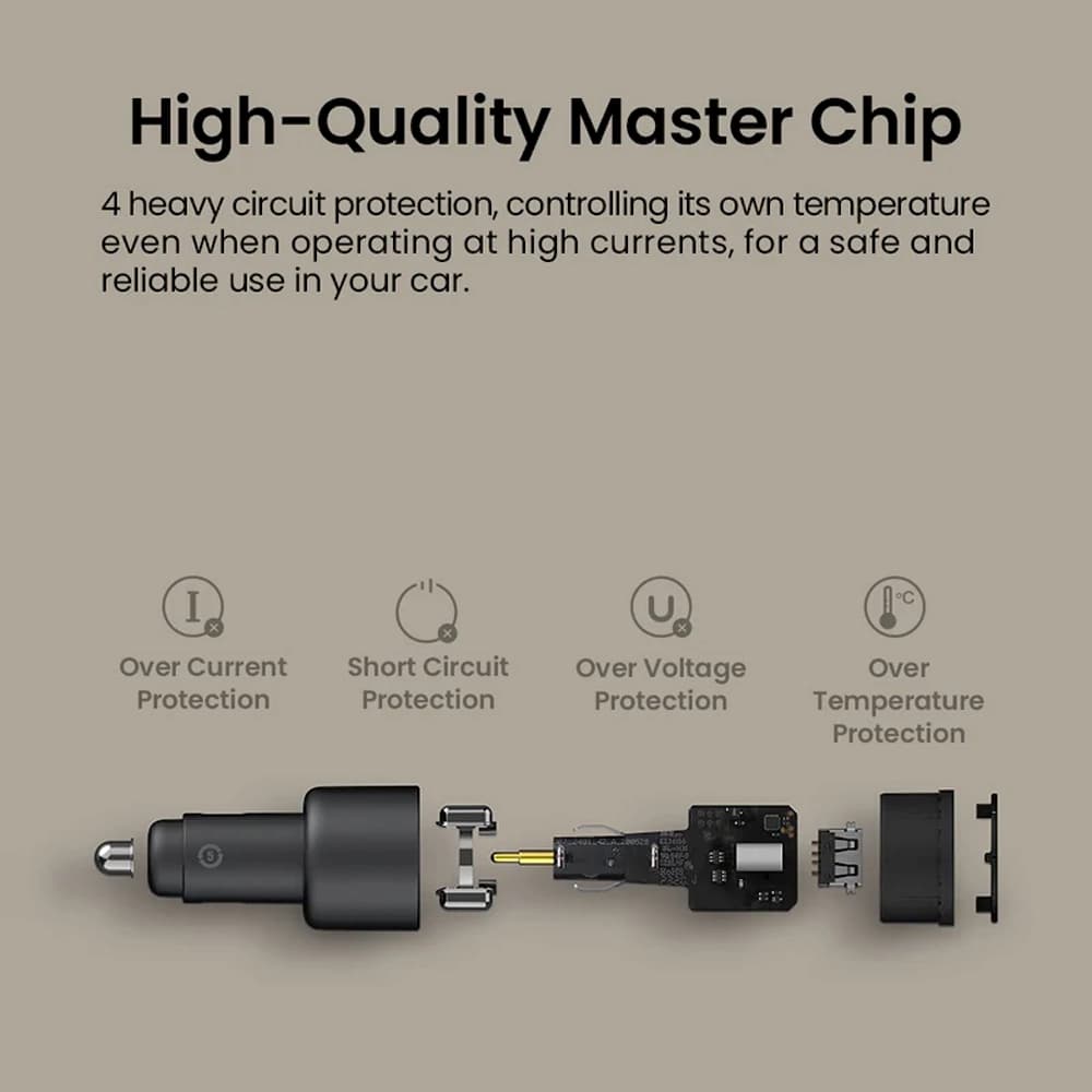 شارژر فندکی شیائومی مدل Mi Car Charger 100W 1A1C CC07ZM — تصویر ۲