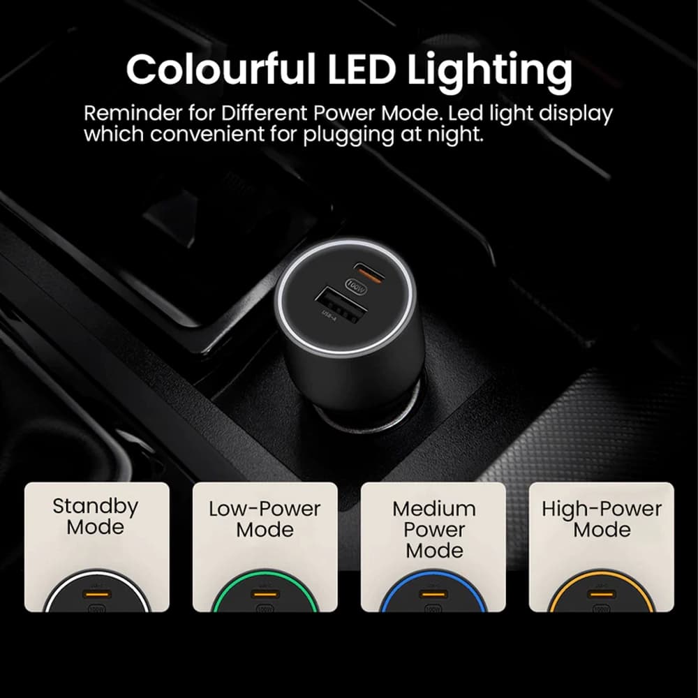 شارژر فندکی شیائومی مدل Mi Car Charger 100W 1A1C CC07ZM — تصویر ۴