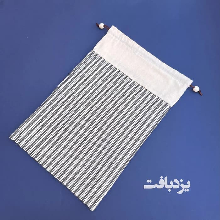 کیسه سبزی و میوه یخچال تمام نخ اعلا طرح راه راه ریز — تصویر ۴
