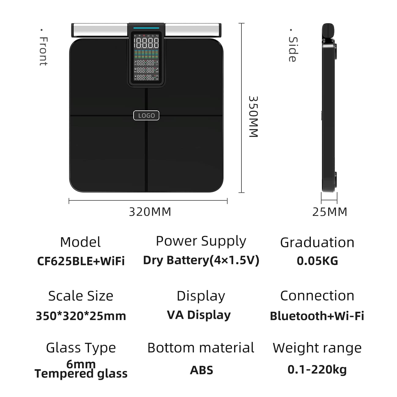 بادی آنالیزر Unique مدل CF625BLE+Wi-Fi — تصویر ۲