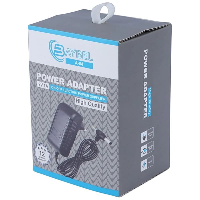 آداپتور مودم دو فیش Baybel A 9V 1A — تصویر ۲