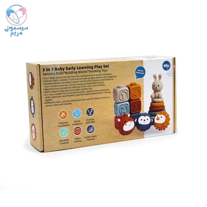 ست حلقه هوش و دست ورزی حیوانات سیلیکونی کونیگ کیدز کوالا Konig Kids 667 — تصویر ۴