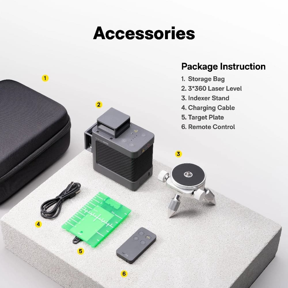 متر لیزری هوشمند شیائومی مدل Hoto Laser Level 3*360 QWFGJ002 — تصویر ۴