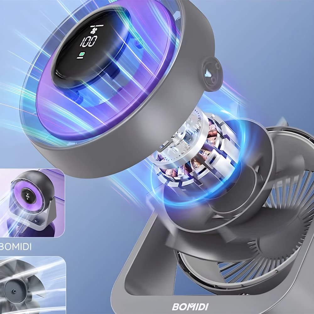 پنکه رومیزی قابل حمل شیائومی مدل Bomidi Portable Desktop Fan DF02 — تصویر ۶