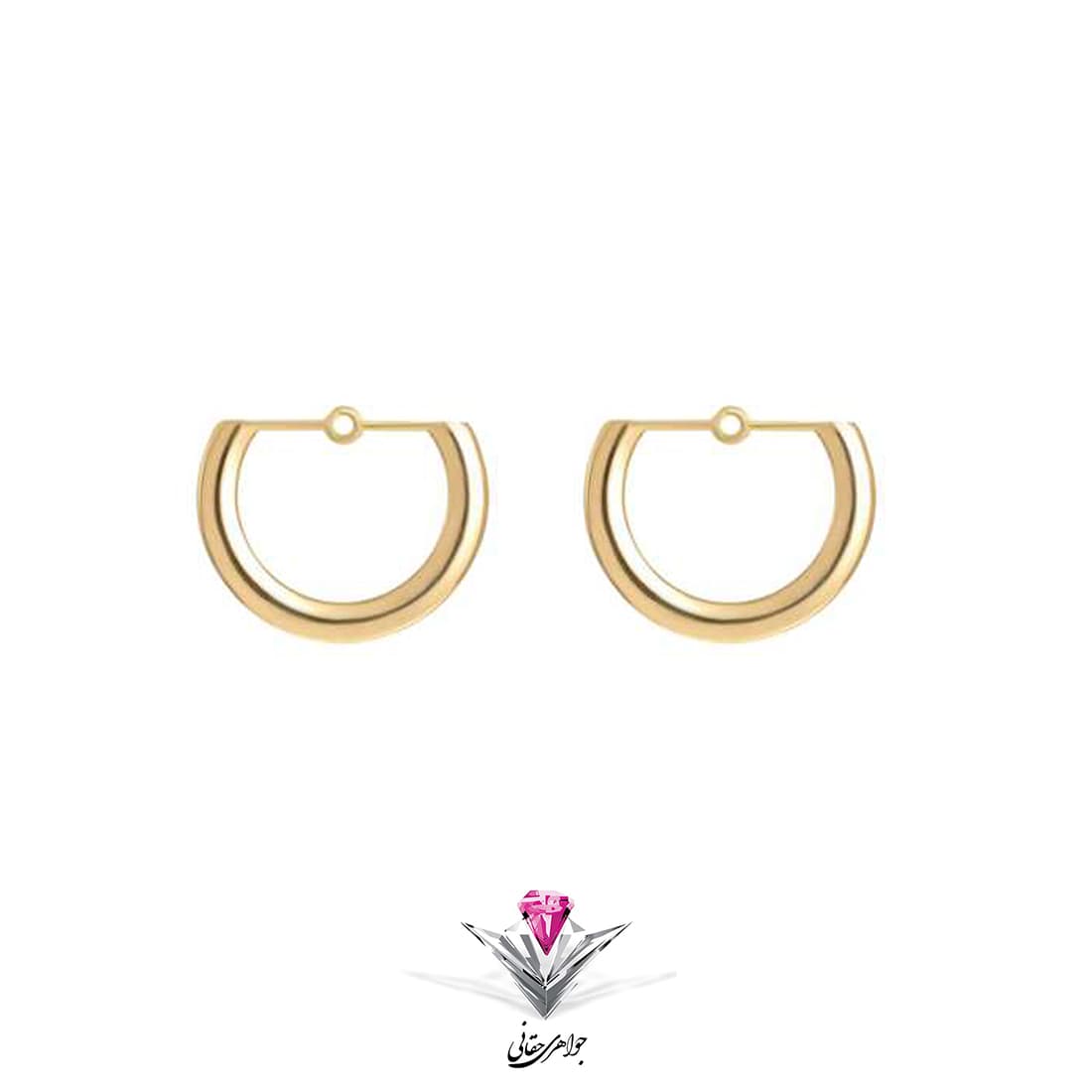 گوشواره طلا مردانه نیم حلقه