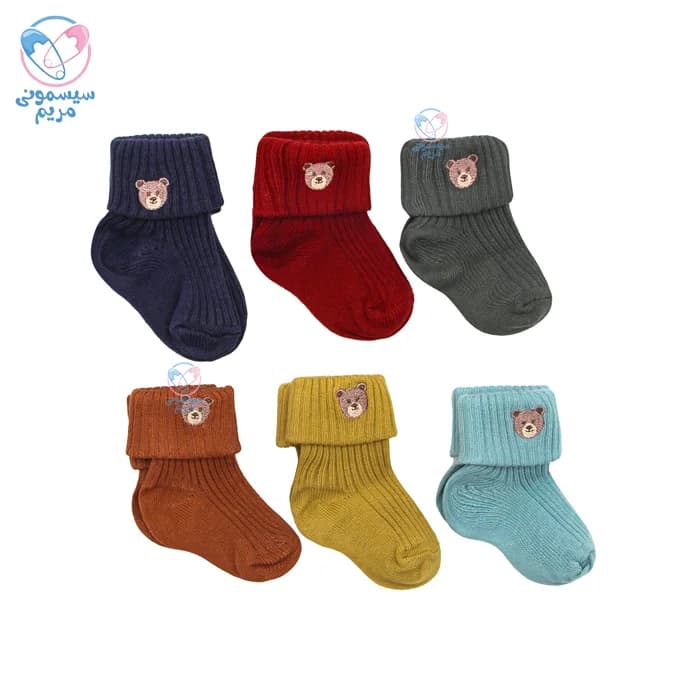 پک جوراب شش عددی دفنه بیبی Defne Baby 0123