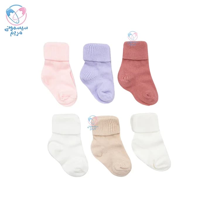 پک جوراب شش عددی دفنه بیبی Defne Baby 0123 — تصویر ۵