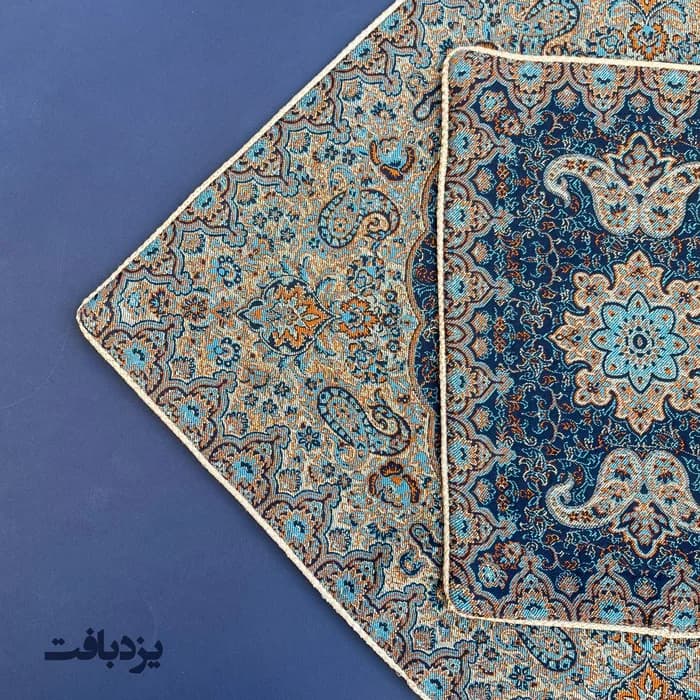 سجاده جانماز ترمه سورمه ای مدل شاه پسند — تصویر ۲