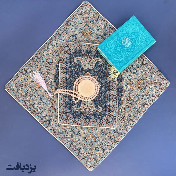 جانماز ترمه سورمه ای مدل شاه پسند