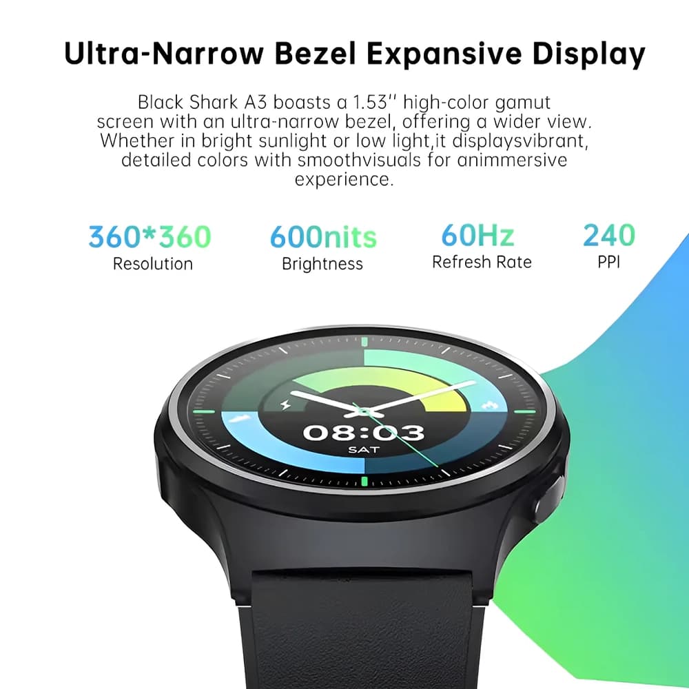 ساعت هوشمند شیائومی مدل Black Shark Smart Watch A3 — تصویر ۷