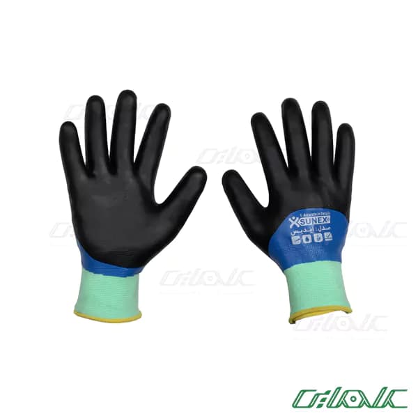دستکش ایمنی کف نیتریل سانکس مدل N1601
