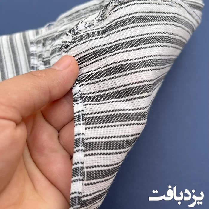 سفره نان نخ و پلی استر یزدی راه راه ریز — تصویر ۴