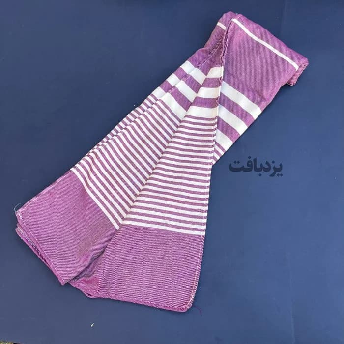 حوله باشگاهی نخی یزدی رنگ بنفش — تصویر ۵
