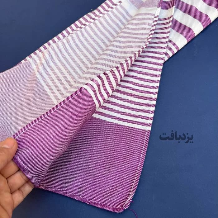 حوله باشگاهی نخی یزدی رنگ بنفش — تصویر ۷