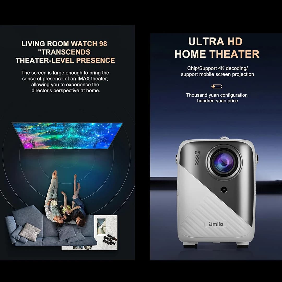 ویدئو پروژکتور یومیو مدل Umiio Q3 Pro — تصویر ۳