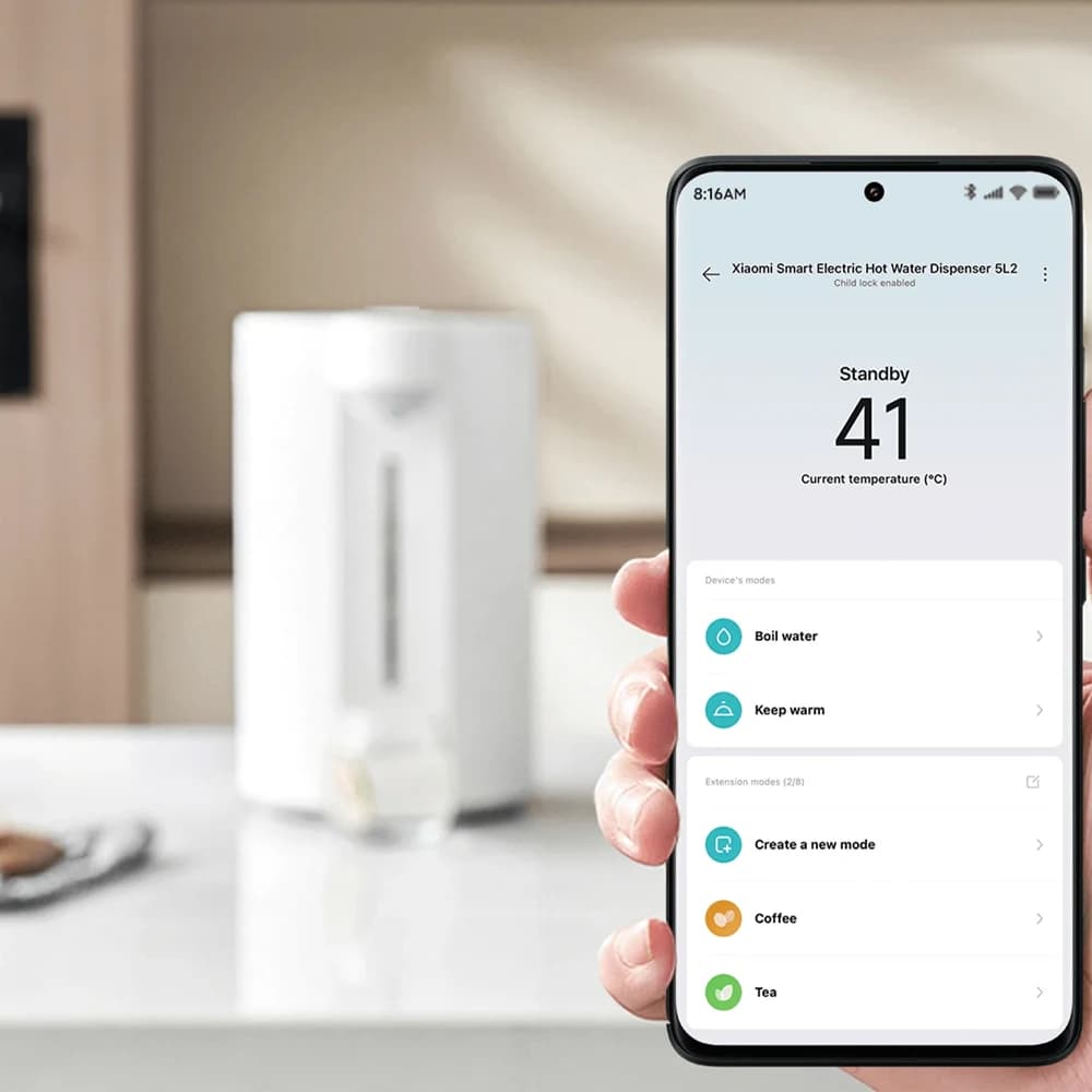 دستگاه هوشمند آب‌گرم‌کن رومیزی شیائومی مدل Xiaomi Smart Electric Hot Water Dispenser 5L MEK01-EU — تصویر ۸