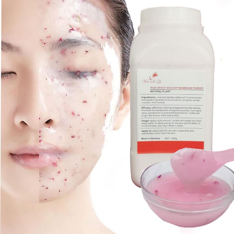 ماسک پودری هیدروژلی گل رز آبرسان و روشن کننده 650 گرمی آلمانی — تصویر ۲