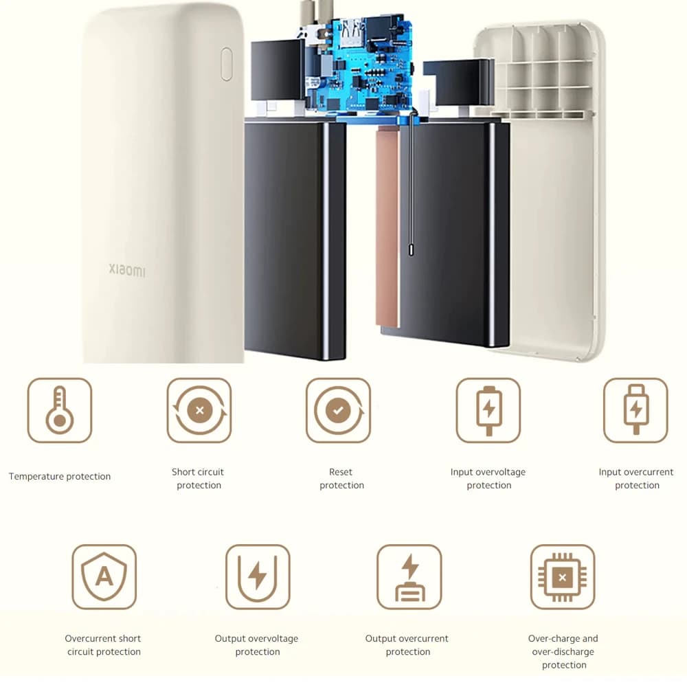 پاوربانک شیائومی مدل Xiaomi 33w Power Bank 20000mah Integrated Cable PB2030MI — تصویر ۶
