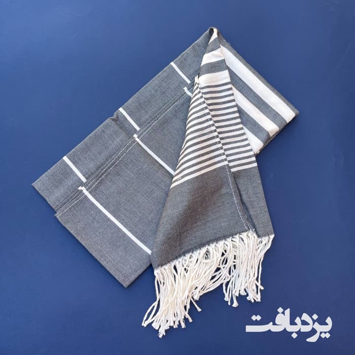 حوله باشگاهی نخی یزدی رنگ طوسی — تصویر ۴