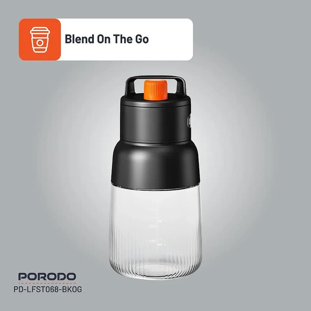 مخلوط کن قابل حمل پرودو مدل Porodo Lifestyle Blend & Sip Portable Blender PD-LFST068-BKOG — تصویر ۲