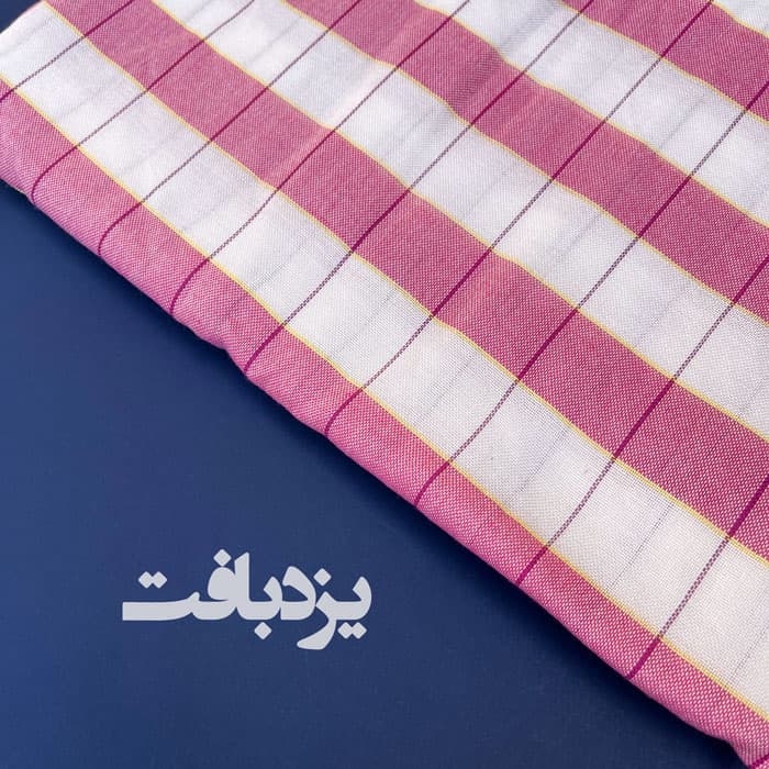 شمد نخی یزدی چهارخانه صورتی — تصویر ۴