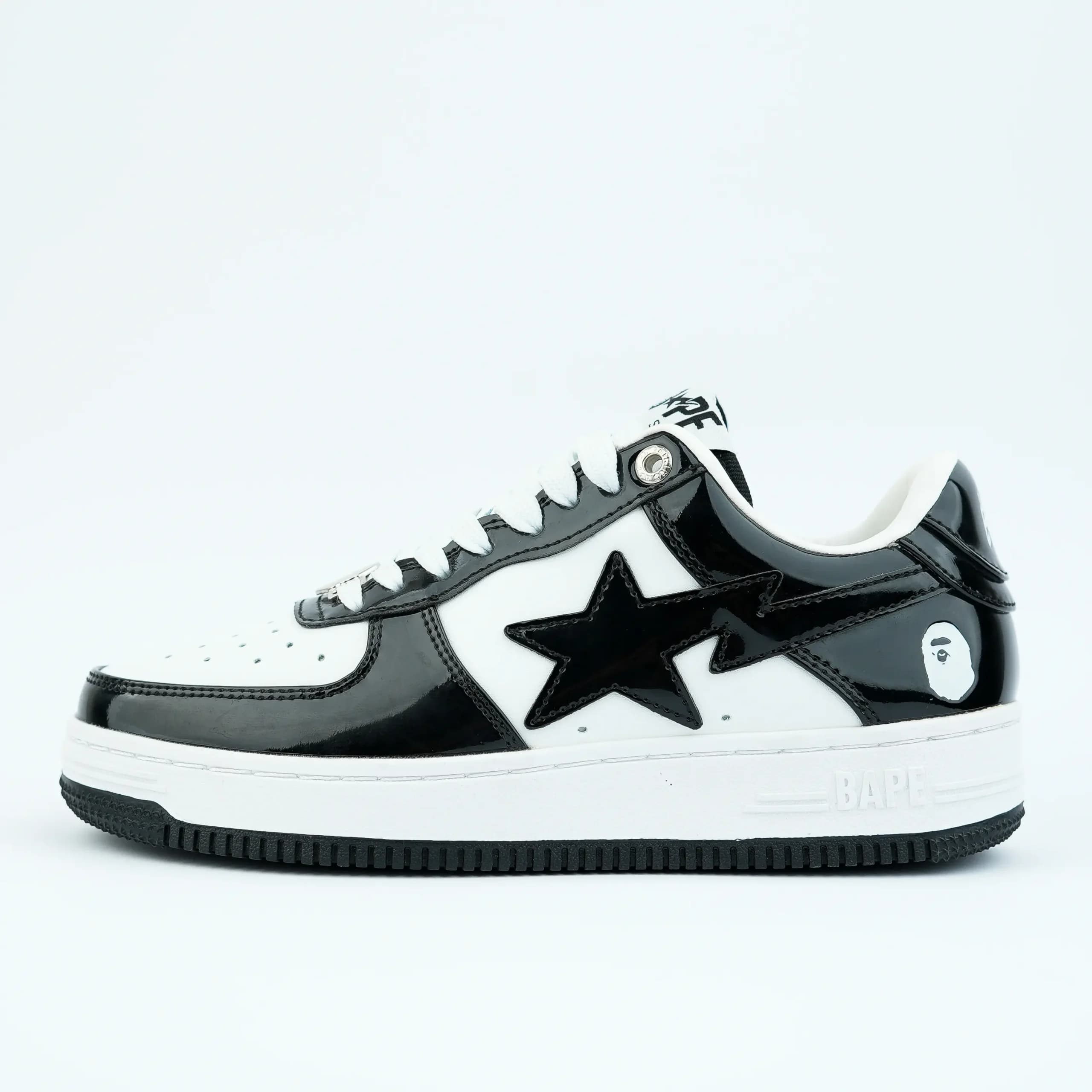 کفش بیپ سفید مشکی BAPE STA