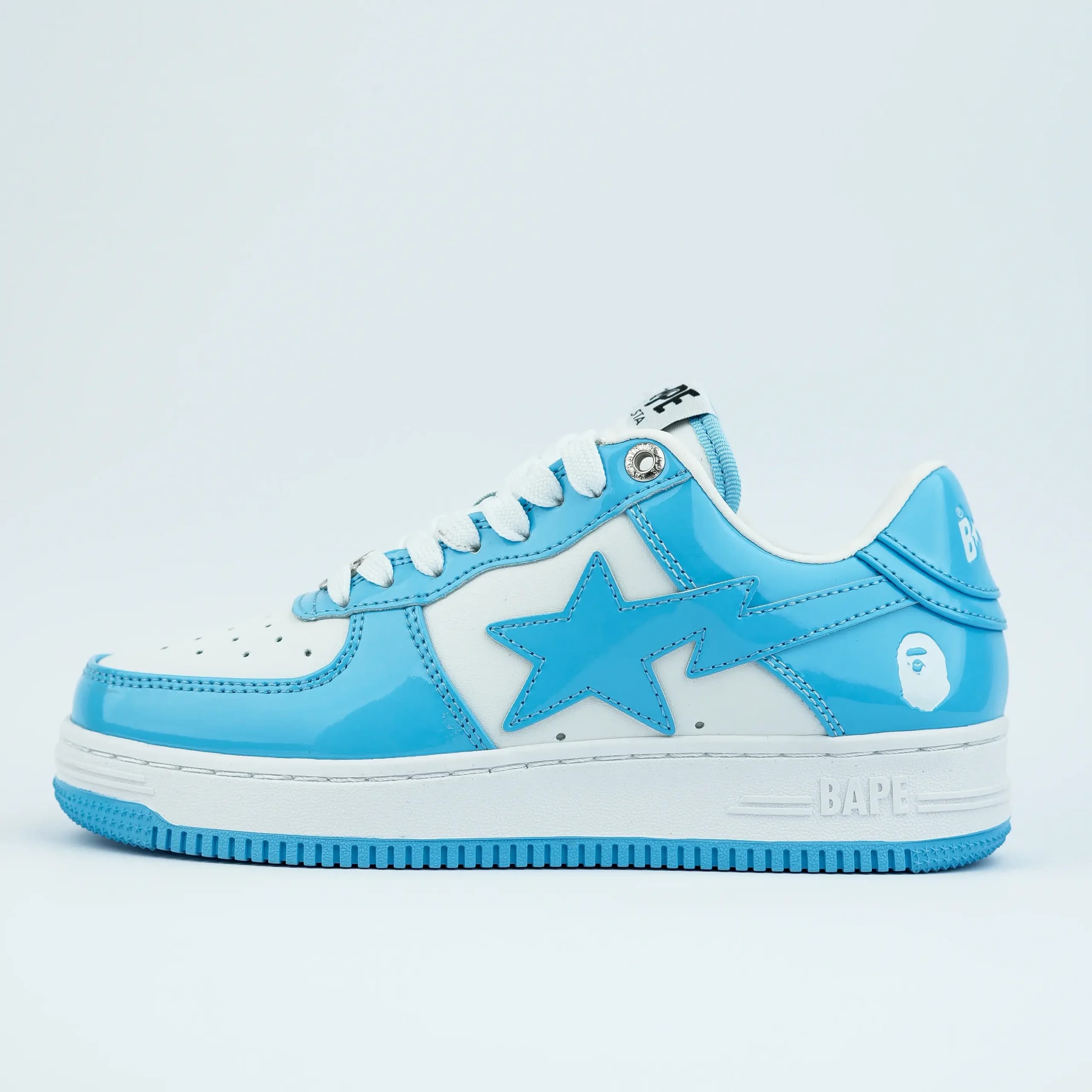 کفش بیپ آبی سفید زنانه BAPE STA Blue
