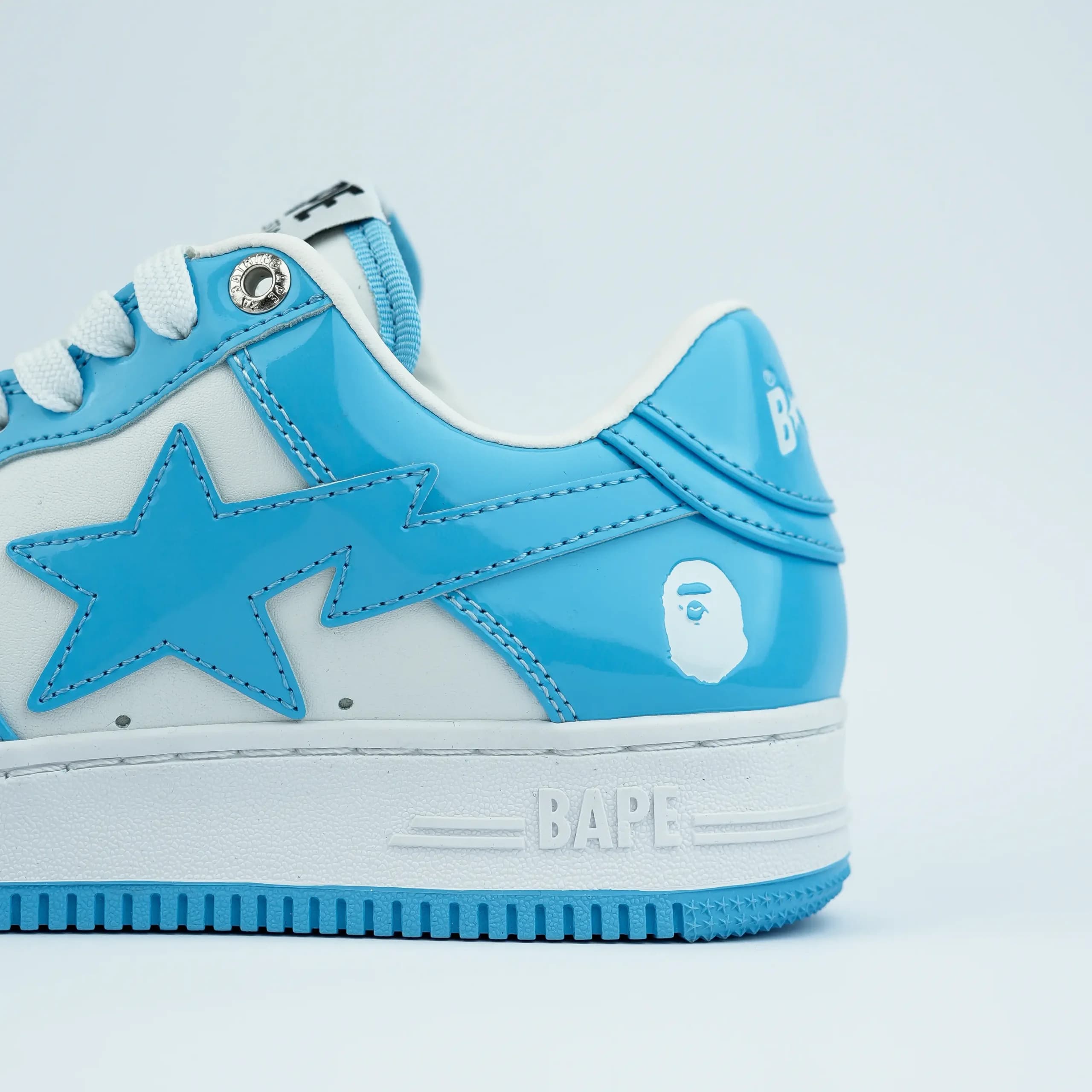 کفش بیپ آبی سفید زنانه BAPE STA Blue — تصویر ۳